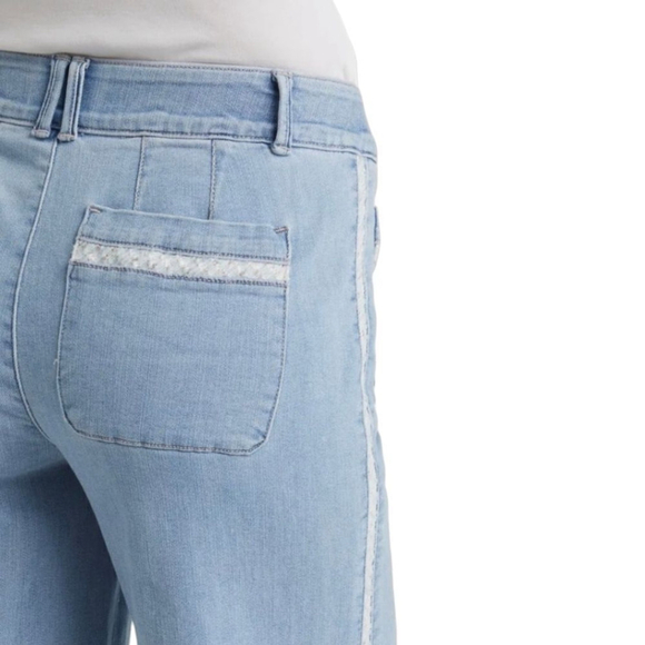 Wit & Wisdom Ab Solution High Waist Wide Leg Crop Jeans Women's sz 4 NWT - Picture 3 of 15